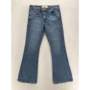 Levis 519 Flare Jeans Womens 11 Blue Medium Wash Low Rise Stretch Denim Y2K VTG